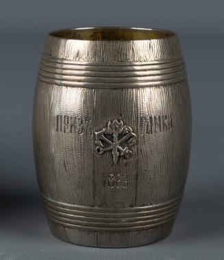 Silver Barrel Container