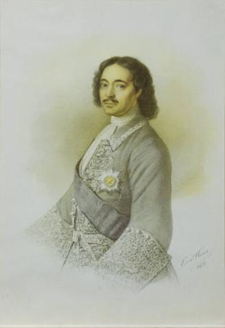 Portrait of Emperor Peter I, Captain of Cavalier-Guards