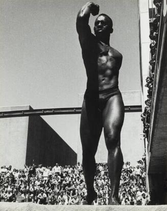 untitled (black athlete and spectators)