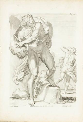 Polyphemus Furioso from Love of the Gods fresco in Farnese Gallery, after Annibale Carracci (Italian, 1560-1690)