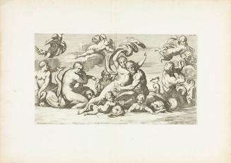 Glaucus and Andromeda from Love of the Gods fresco in Farnese Gallery, after Agostino Carracci (Italian, 1557-1602)
