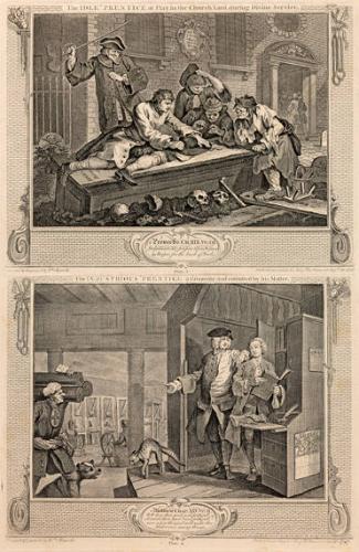 Plates 3 & 4 from Industry and Idleness