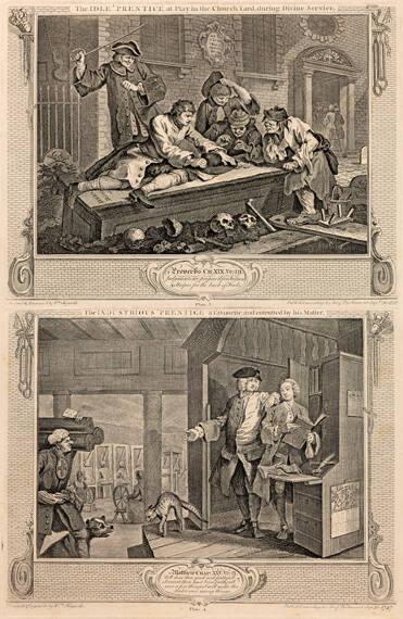 Plates 3 & 4 from Industry and Idleness