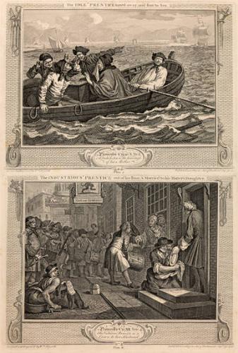 Plates 5 & 6 from Industry and Idleness