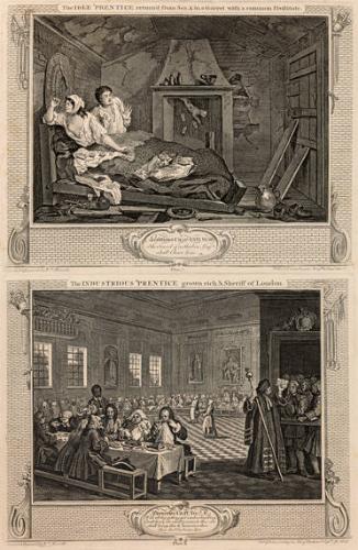 Plates 7 & 8 from Industry and Idleness