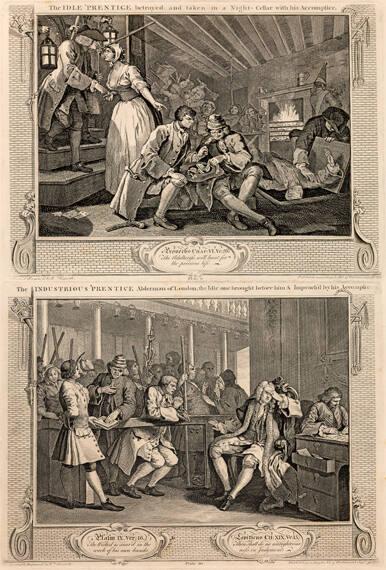 Plates 9 & 10 from Industry and Idleness