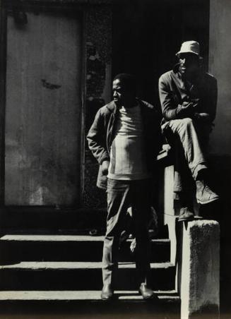 untitled (Haiti, men on stoop and stairs)