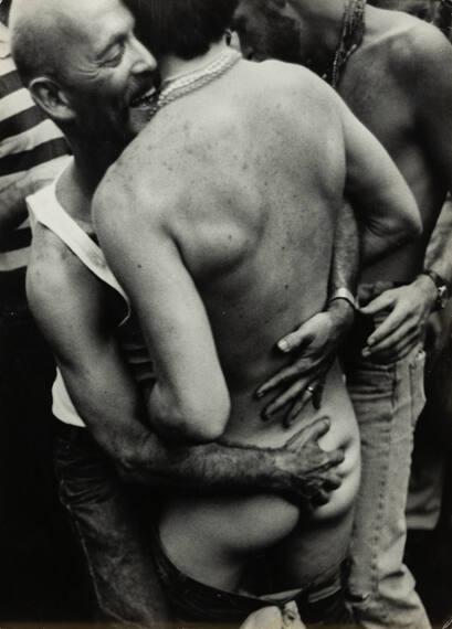 untitled (naked men party, with one man's butt revealed)