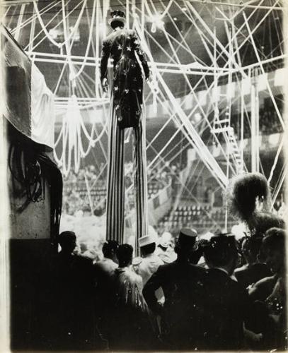 untitled (Uncle Sam on stilts, circus)