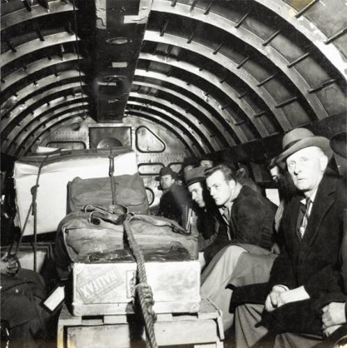 Passengers on Cargo Plane from 7 Islands, Labrador