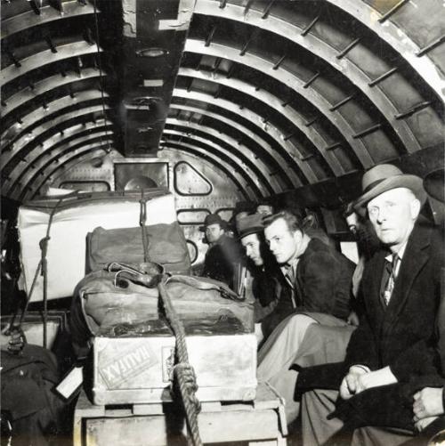 Passengers on Cargo Plane from 7 Islands, Labrador
