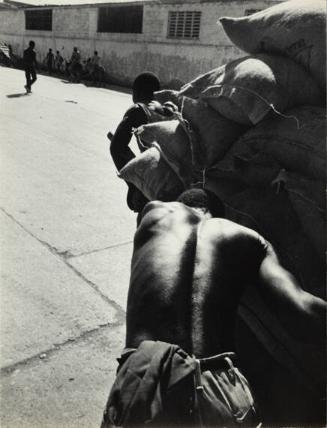 untitled (Haiti, men pushing and pulling cart)