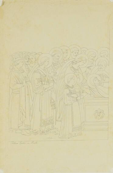 Small-medium sized cartoon after Italian Renaissance paintings