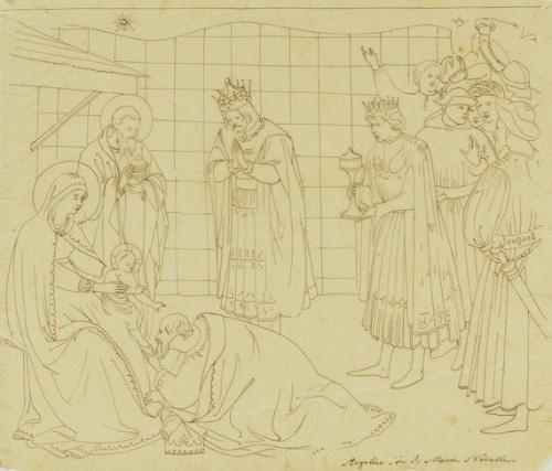 Small-medium sized cartoon after Italian Renaissance paintings