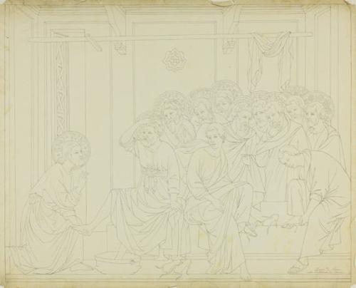 Small-medium sized cartoon after Italian Renaissance paintings