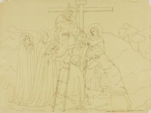 Large sized cartoon after Italian Renaissance paintings