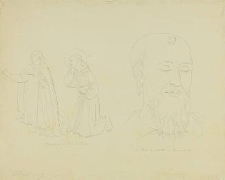 Large sized cartoon after Italian Renaissance paintings