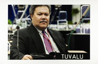 Enele S. Sopoaga, Ambassador, Permanent Mission of Tuvalu to the United Nations, from the When it Changed series, 2005 (negatives), printed 2021