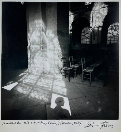 Shadow in Old Church, Paris France
