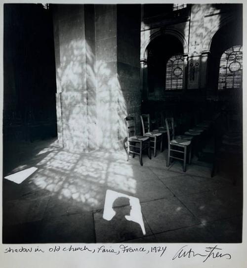 Shadow in Old Church, Paris France
