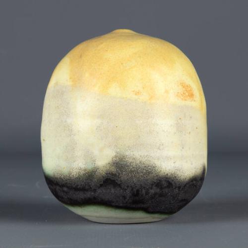 Vase (Yellow With Black Stripe-Closed Form)