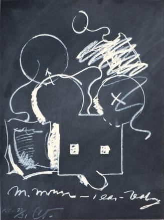 M. Mouse (with) 1 Ear (equals) Tea Bag Blackboard Version (1965) (from The New York Collection for Stockholm portfolio)