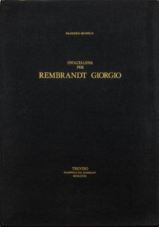Cover for Un'Altalena per Rembrandt Giorgio