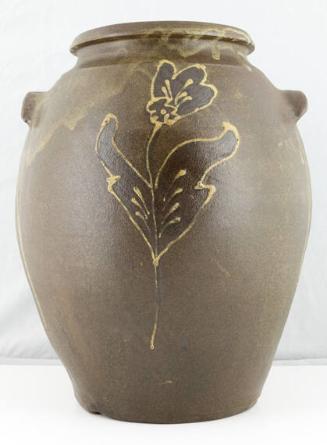 Double-Sided Flower-Decorated Edgefield Pot