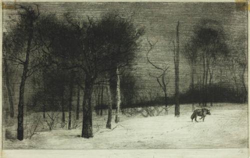 Hiver ou le Loup dans la Neige