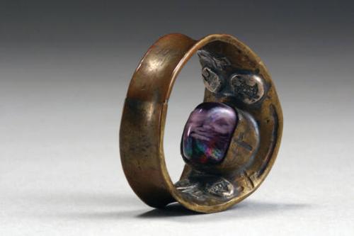 6th Century Papal Ring Found After Flood of Arno River in Florence (1967) -- Turned Inside Out to Dry