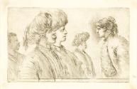 Four Turks and an African, Half-Length and in Profile