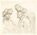 Two Turks with Large Turbans, Half-Length