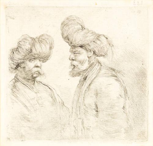 Two Turks with Large Turbans, Half-Length