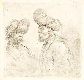 Two Turks with Large Turbans, Half-Length