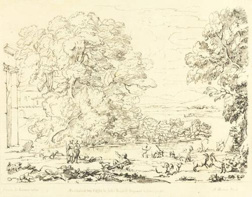 Pastoral River Landscape