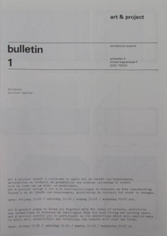 Art & Project Bulletin 1
