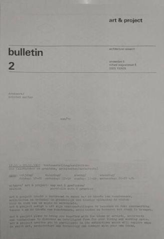 Art & Project Bulletin 2