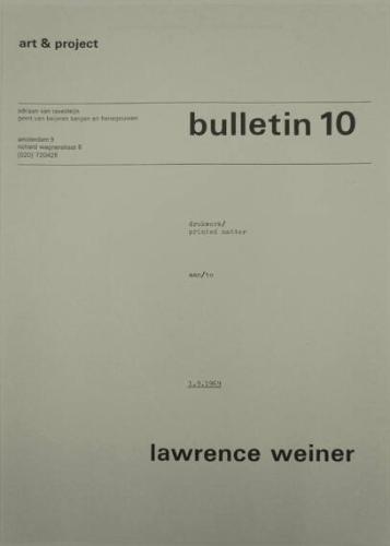 Art & Project Bulletin 10