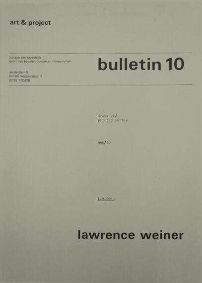 Art & Project Bulletin 10