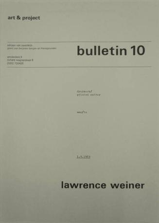 Art & Project Bulletin 10