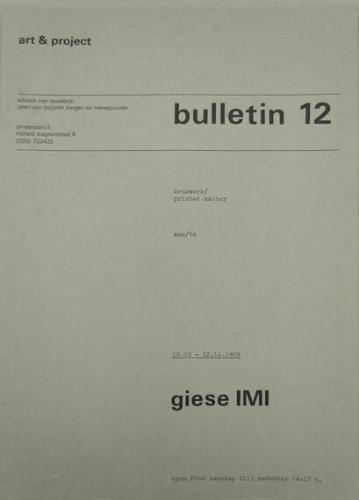 Art & Project Bulletin 12