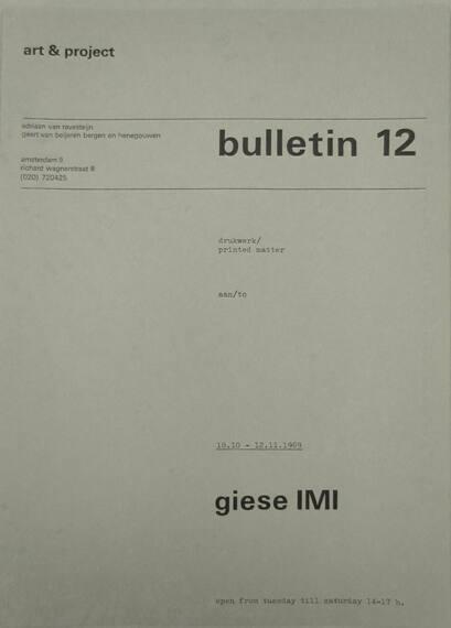 Art & Project Bulletin 12