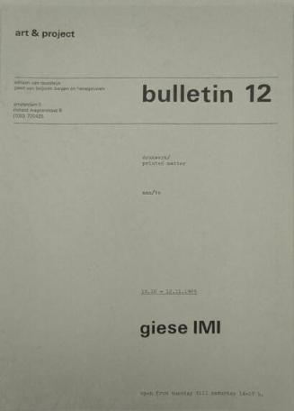 Art & Project Bulletin 12