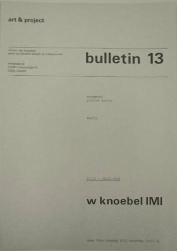 Art & Project Bulletin 13