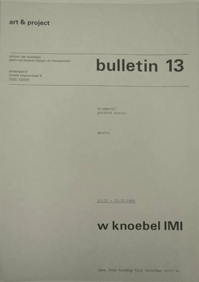 Art & Project Bulletin 13