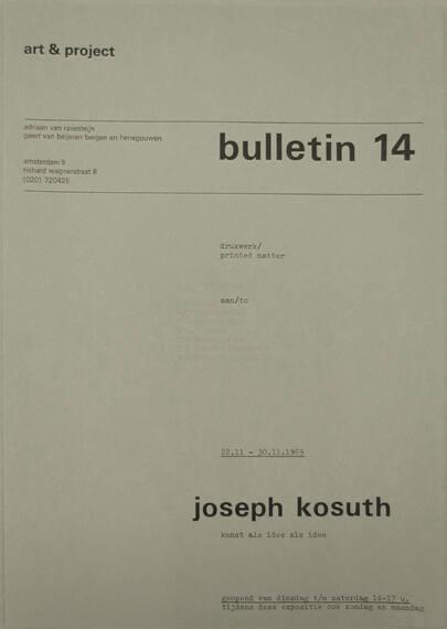 Art & Project Bulletin 14