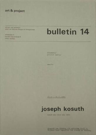 Art & Project Bulletin 14