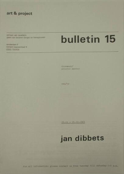 Art & Project Bulletin 15