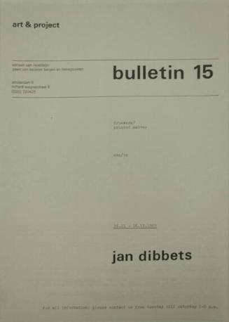 Art & Project Bulletin 15