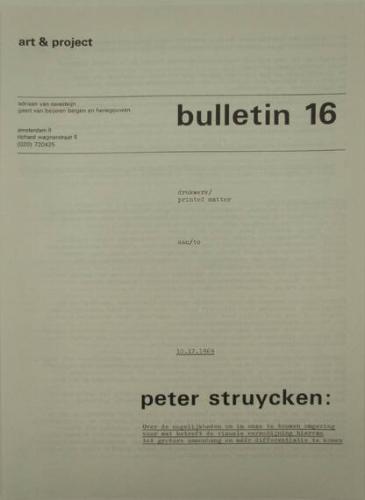 Art & Project Bulletin 16